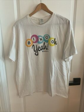 Delta - White - 'Bingo Yeah!' Graphic Tee with Multicolor Print - Norwegian
